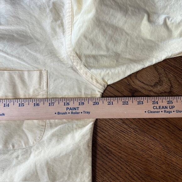 Gitman Bros. Shirt Mens 16.5-34 TTX Cambridge 2x1 Pinpoint Oxford Yellow USA - Picture 7 of 7